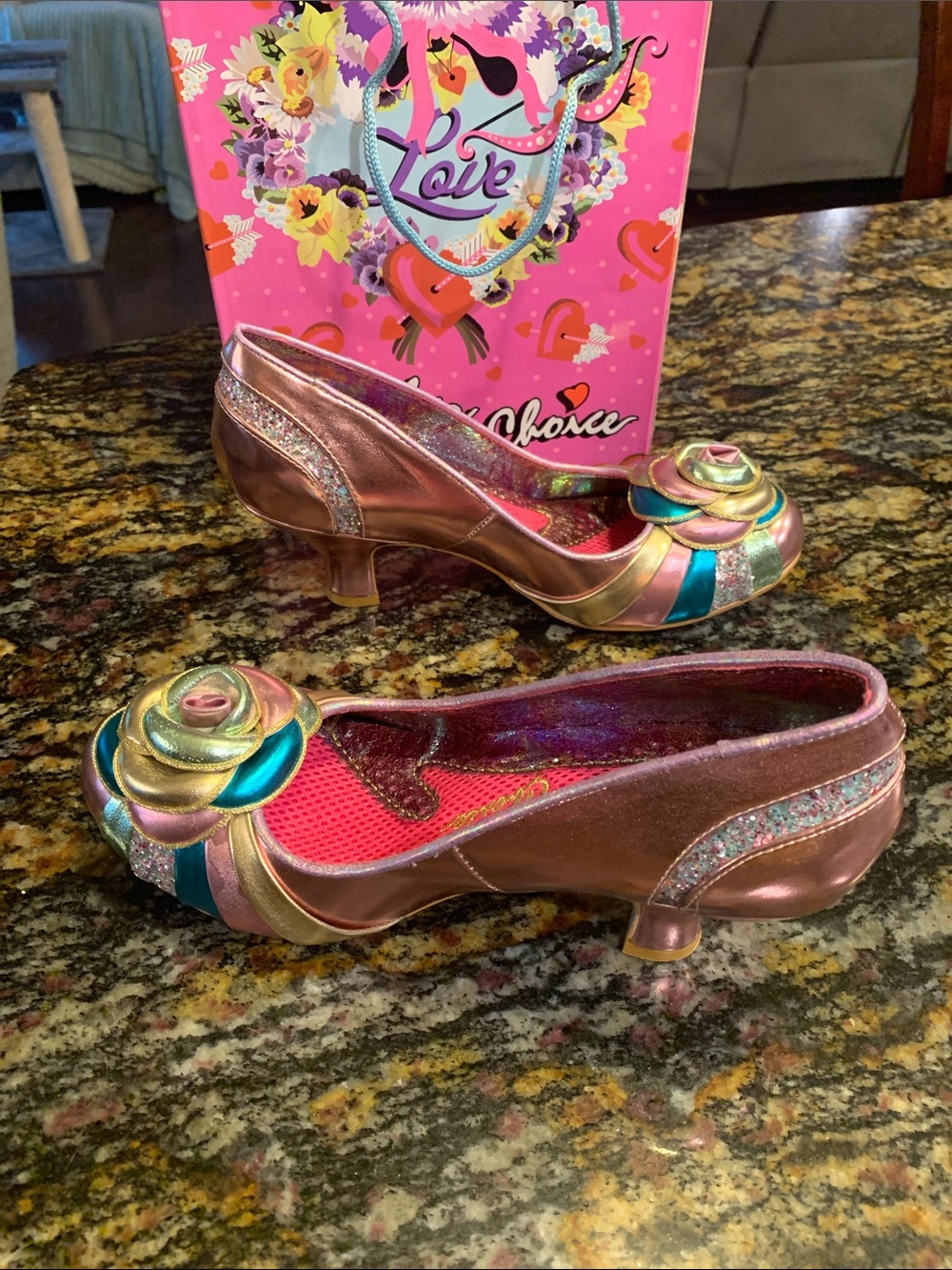 Irregular Choice “Stupenda” Multicolor Metallic Heels - Picture 5 of 11